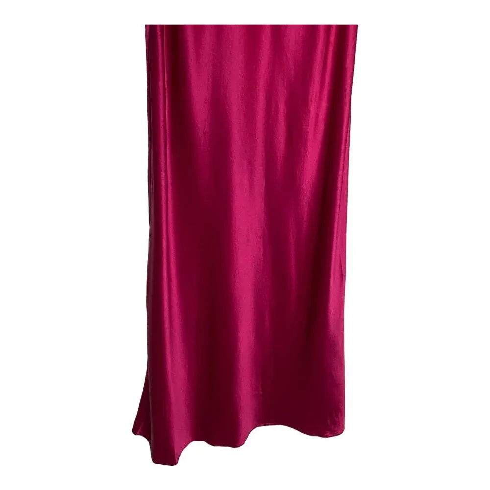 NWT Reformation Meadowlark Silk Slip Pink Dress-sz 12 - Picture 7 of 10